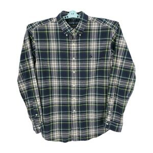 Ralph Lauren Classic Fit Men's Blue Yellow and Green‎ Long Sleeve Shirt Size XL